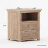 Picture of Shrewsbury Rustic Solid Wood 2 Drawer Bedroom Nightstand