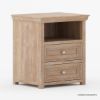 Picture of Shrewsbury Rustic Solid Wood 2 Drawer Bedroom Nightstand