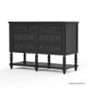 Picture of Thetford Traditional Black Solid Wood 7 Drawer Dresser