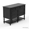 Picture of Thetford Traditional Black Solid Wood 7 Drawer Dresser