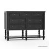 Picture of Thetford Traditional Black Solid Wood 7 Drawer Dresser