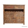 Picture of Banning Rustic Solid Wood 2 Door Wine Bar Cabinet
