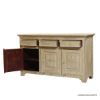 Picture of Distressed Rustic Solid Wood 3 Drawers Sideboard