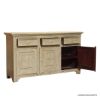 Picture of Distressed Rustic Solid Wood 3 Drawers Sideboard