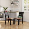Picture of Mason Rustic Solid Wood 2 Tone Ladder-back Kitchen Chair