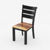 Picture of Mason Rustic Solid Wood 2 Tone Ladder-back Kitchen Chair