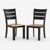 Picture of Mason Rustic Solid Wood 2 Tone Ladder-back Kitchen Chair