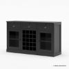 Picture of Marbella Black Buffet Glass Bar Cabinet 