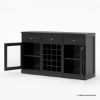 Picture of Marbella Black Buffet Glass Bar Cabinet 