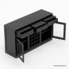 Picture of Marbella Black Buffet Glass Bar Cabinet 