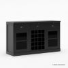 Picture of Marbella Black Buffet Glass Bar Cabinet 