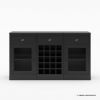 Picture of Marbella Black Buffet Glass Bar Cabinet 