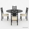 Picture of Middelburg Black 4 Seater Small Round Pedestal Kitchen Table Set