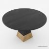 Picture of Middelburg Black 4 Seater Small Round Pedestal Kitchen Table Set
