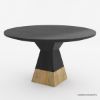 Picture of Middelburg Black 4 Seater Small Round Pedestal Kitchen Table Set