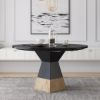 Picture of Middelburg Modern Solid Wood Round Top Kitchen Table For 4