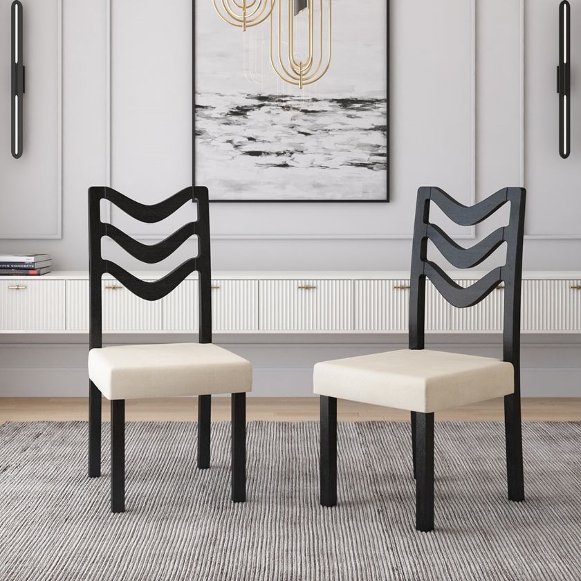 Picture of Middelburg Modern Solid Wood Geometric Dining Chair