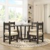 Picture of Elburg Vintage Natural Wood 4 Seater Kitchen Table and Chairs Set