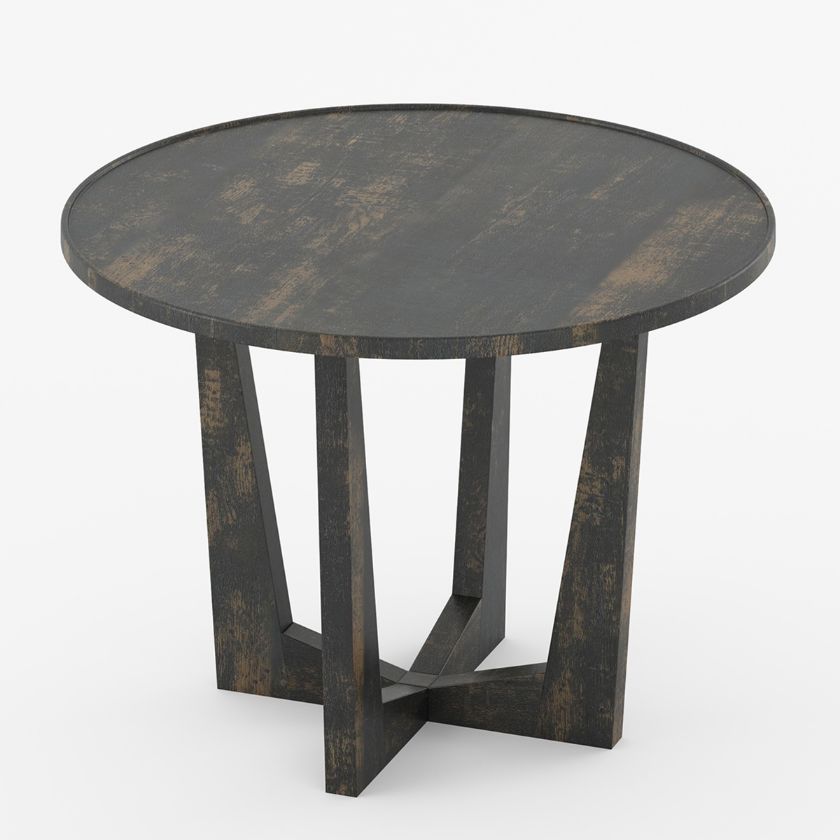 Picture of Elburg Rustic Solid Wood 4 Seater Round Kitchen Table