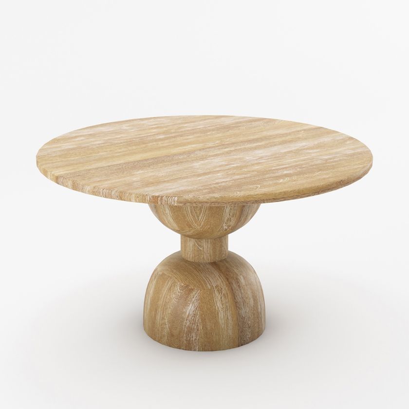 Picture of Bolsward Rustic Solid Wood Round Dining Table