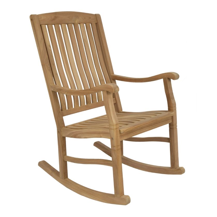 Picture of Lambert Solid Teak Wood Outdoor Rocking Chair