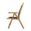 Picture of Taree Solid Teak Wood and Rope Outdoor Reclining Chair