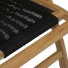 Picture of Taree Solid Teak Wood and Rope Outdoor Reclining Chair