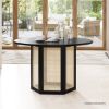 Picture of Varberg Solid Wood Cane Round Kitchen Table