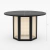 Picture of Varberg Solid Wood Cane Round Kitchen Table
