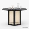 Picture of Varberg Solid Wood Cane Round Kitchen Table