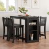Picture of Marstrand Space Saving 4 Seater Kitchen Table Set with Storage Shelves