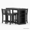 Picture of Marstrand Space Saving 4 Seater Kitchen Table Set with Storage Shelves