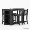 Picture of Marstrand Space Saving 4 Seater Kitchen Table Set with Storage Shelves