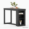 Picture of Marstrand Black Solid Wood Storage Kitchen Table