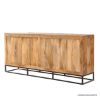 Picture of Gardena Rustic Solid Wood 4 Rattan Door Large Credenza
