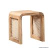 Picture of Gardena Solid Wood Curved Rattan Leg End Table