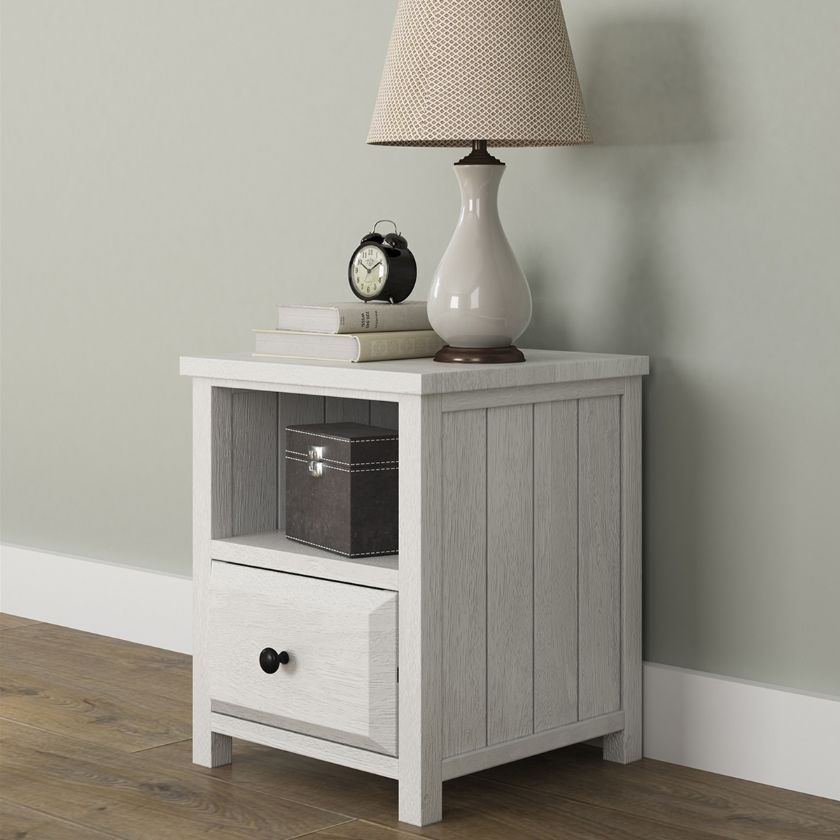 Picture of Thionville Solid Wood 1 Drawer Bedside Nightstand