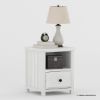 Picture of Thionville Solid Wood 1 Drawer Bedside Nightstand