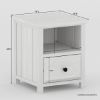 Picture of Thionville Solid Wood 1 Drawer Bedside Nightstand