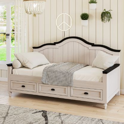 Picture of Girona Farmhouse Twin Daybed with Storage Drawers