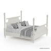 Picture of Hartlepool White Solid Wood Platform 4 Poster Bed