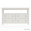Picture of Hartlepool White Solid Wood 4 Drawer Long Dresser