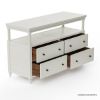 Picture of Hartlepool White Solid Wood 4 Drawer Long Dresser