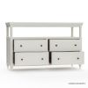 Picture of Hartlepool White Solid Wood 4 Drawer Long Dresser