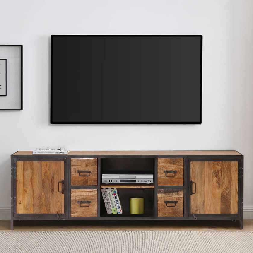 Picture of Avalon Industrial Style 4 Drawer Wide Media Cabinet