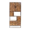 Picture of Arcata Industrial Rustic Solid Wood 4 Drawer Tall Armoire