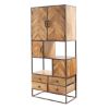 Picture of Arcata Industrial Rustic Solid Wood 4 Drawer Tall Armoire