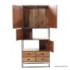 Picture of Arcata Industrial Rustic Solid Wood 4 Drawer Tall Armoire
