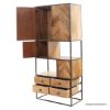 Picture of Arcata Industrial Rustic Solid Wood 4 Drawer Tall Armoire