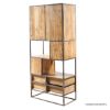 Picture of Arcata Industrial Rustic Solid Wood 4 Drawer Tall Armoire